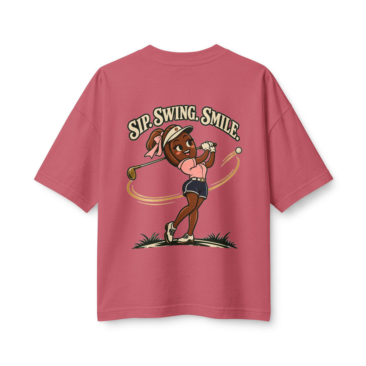 Sip. Swing. Smile. — Women's Heavyweight Tee