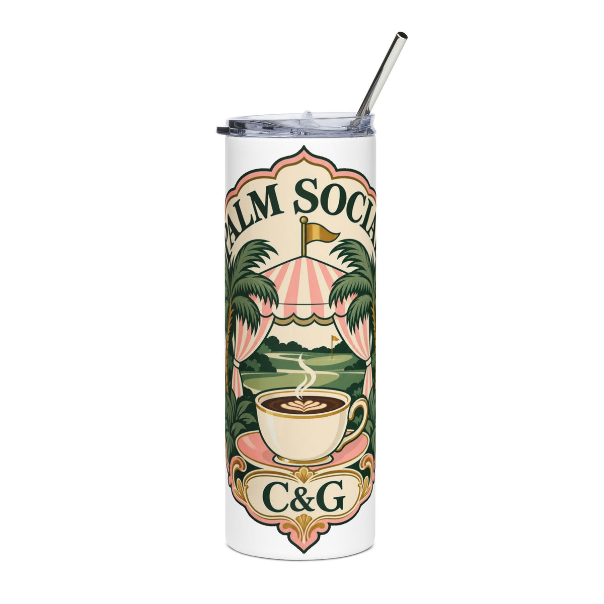 Palm Social — Women's 20oz Stainless Steel Tumbler