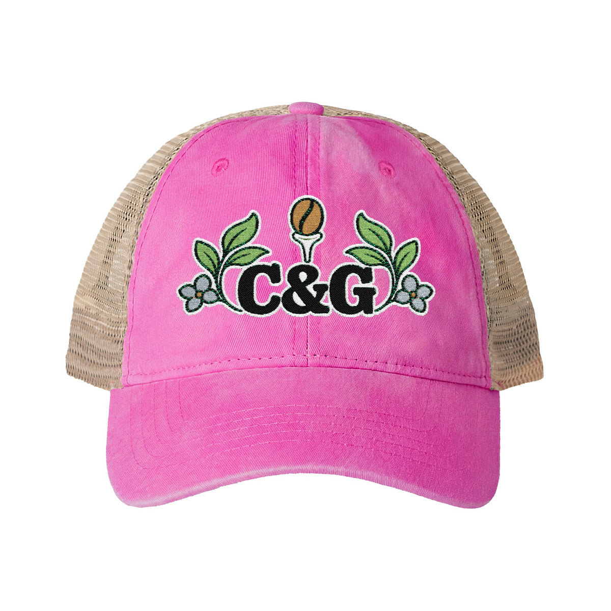 Garden Links — Women's Washed Mesh-Back Cap