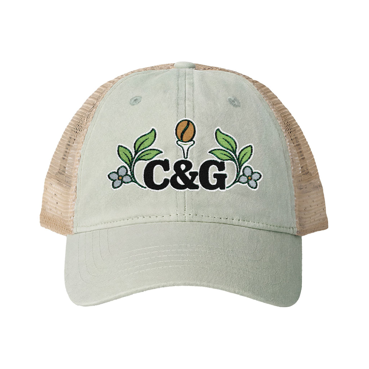 Garden Links — Women's Washed Mesh-Back Cap