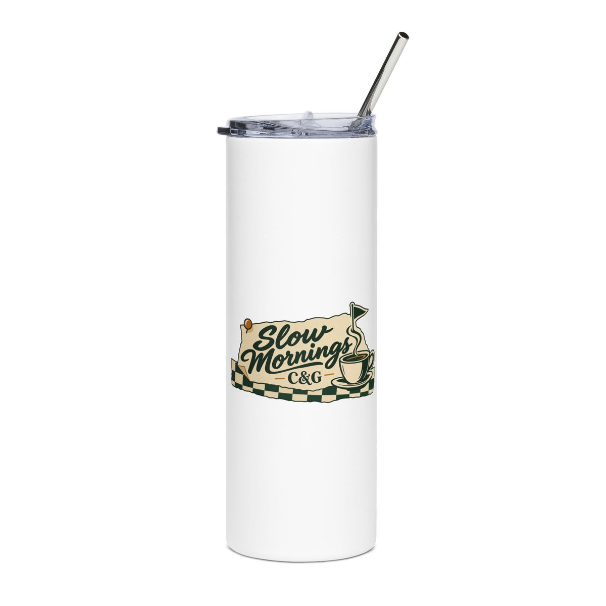 Slow Mornings — Men's 20oz Stainless Steel Tumbler