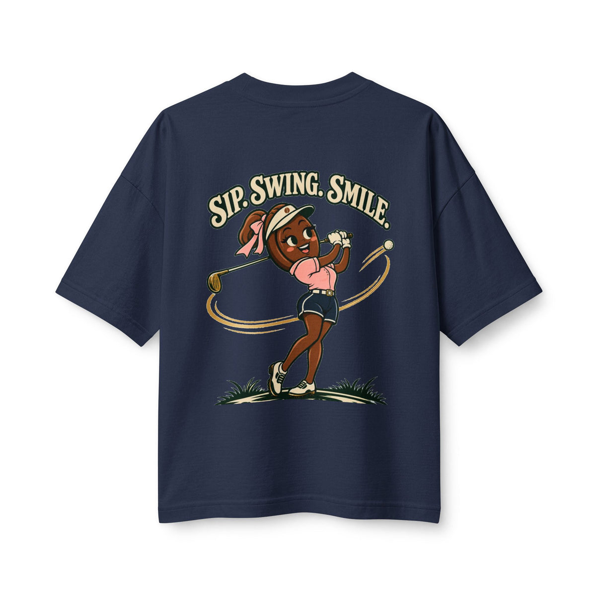 Sip. Swing. Smile. — Women's Heavyweight Tee