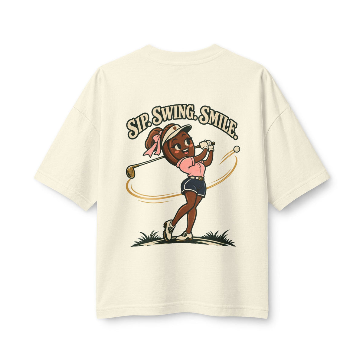 Sip. Swing. Smile. — Women's Heavyweight Tee