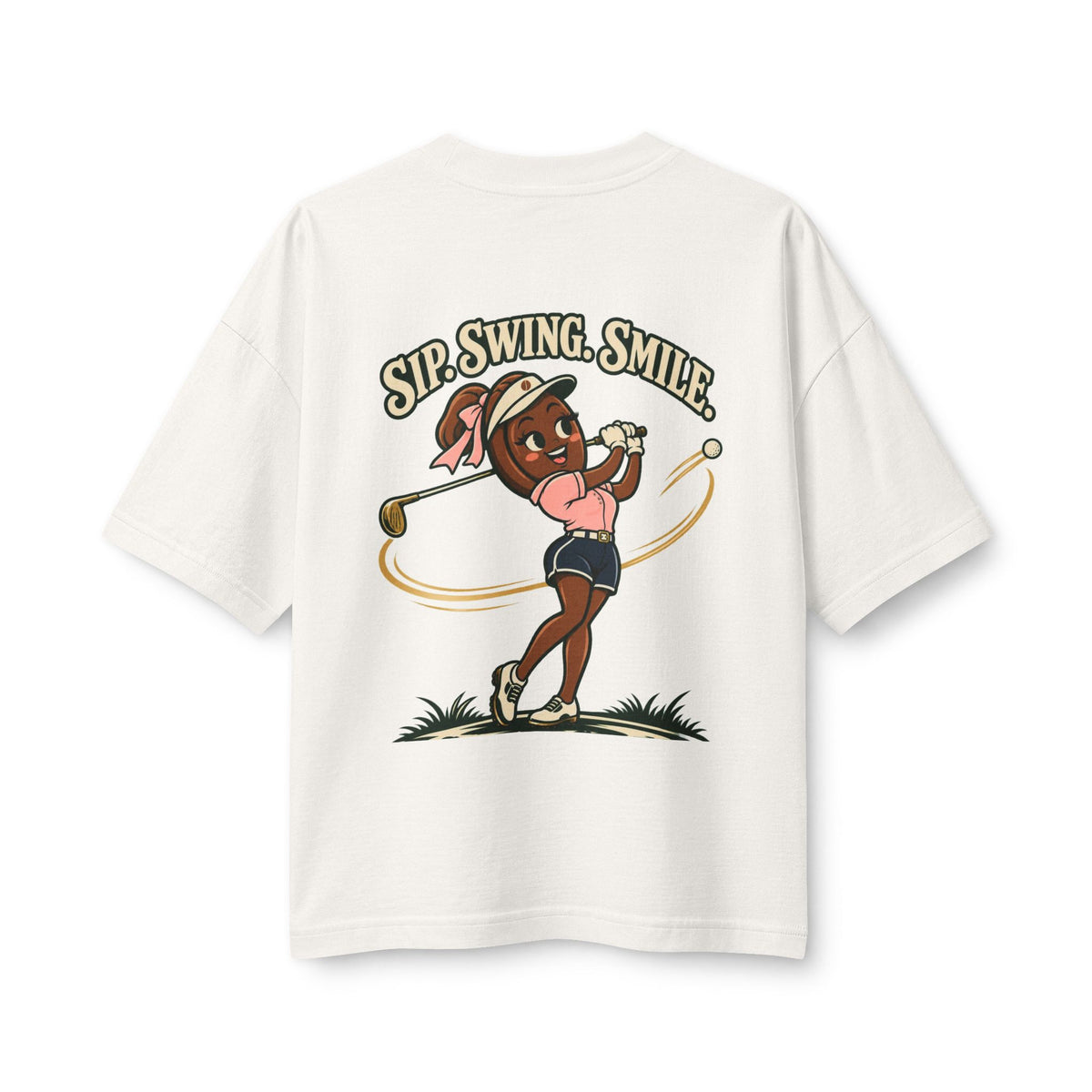 Sip. Swing. Smile. — Women's Heavyweight Tee