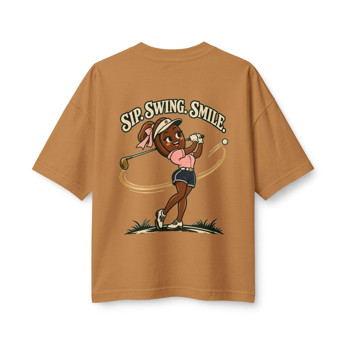 Sip. Swing. Smile. — Women's Heavyweight Tee