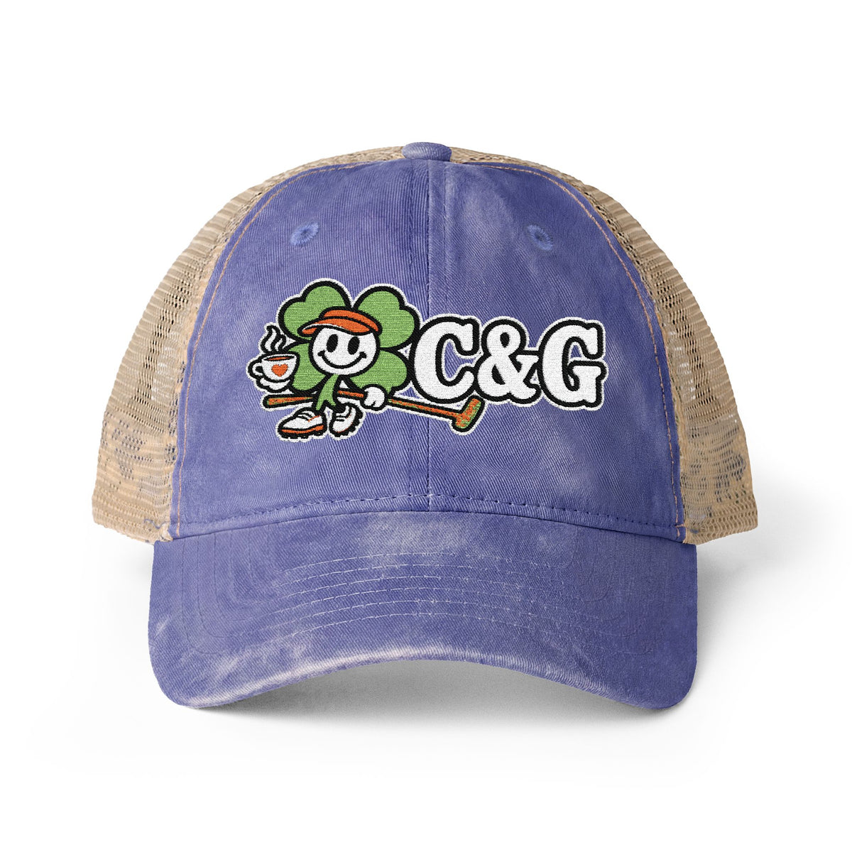 Lucky Latte — Women's Washed Mesh-Back Cap