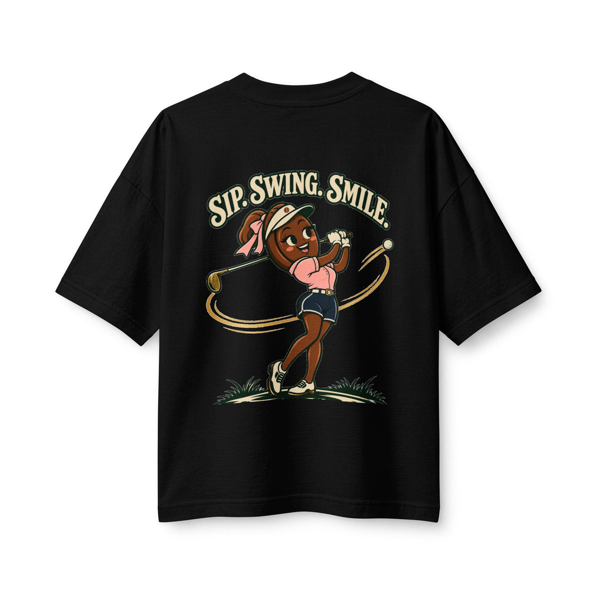 Sip. Swing. Smile. — Women's Heavyweight Tee
