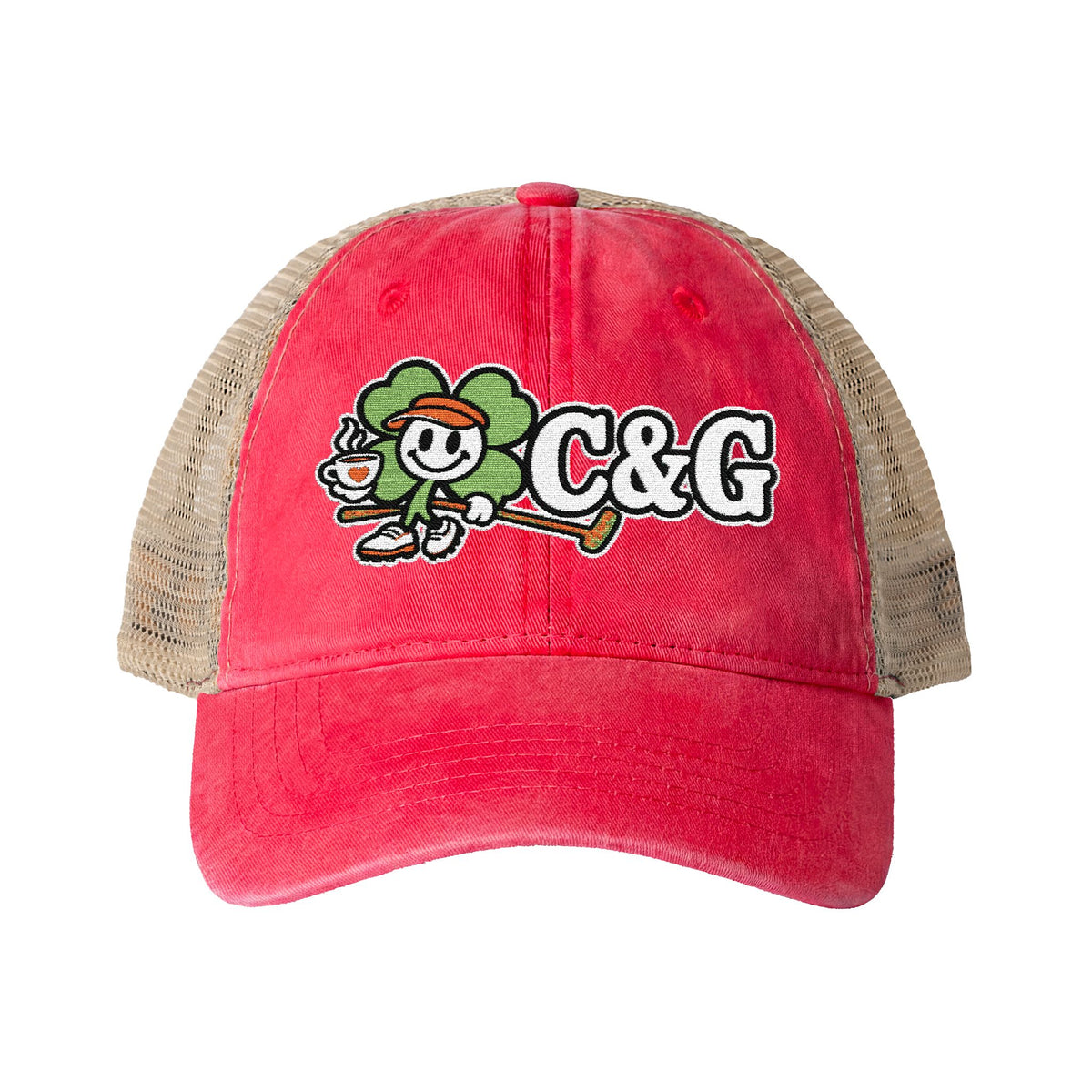 Lucky Latte — Women's Washed Mesh-Back Cap