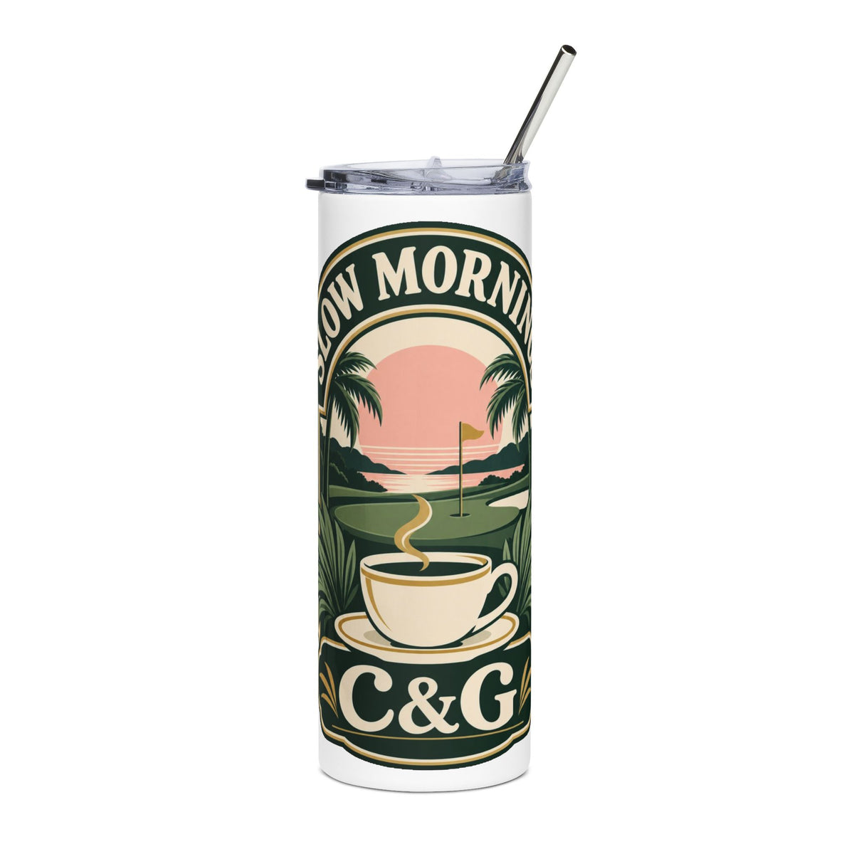 Slow Mornings — Women's 20oz Stainless Steel Tumbler