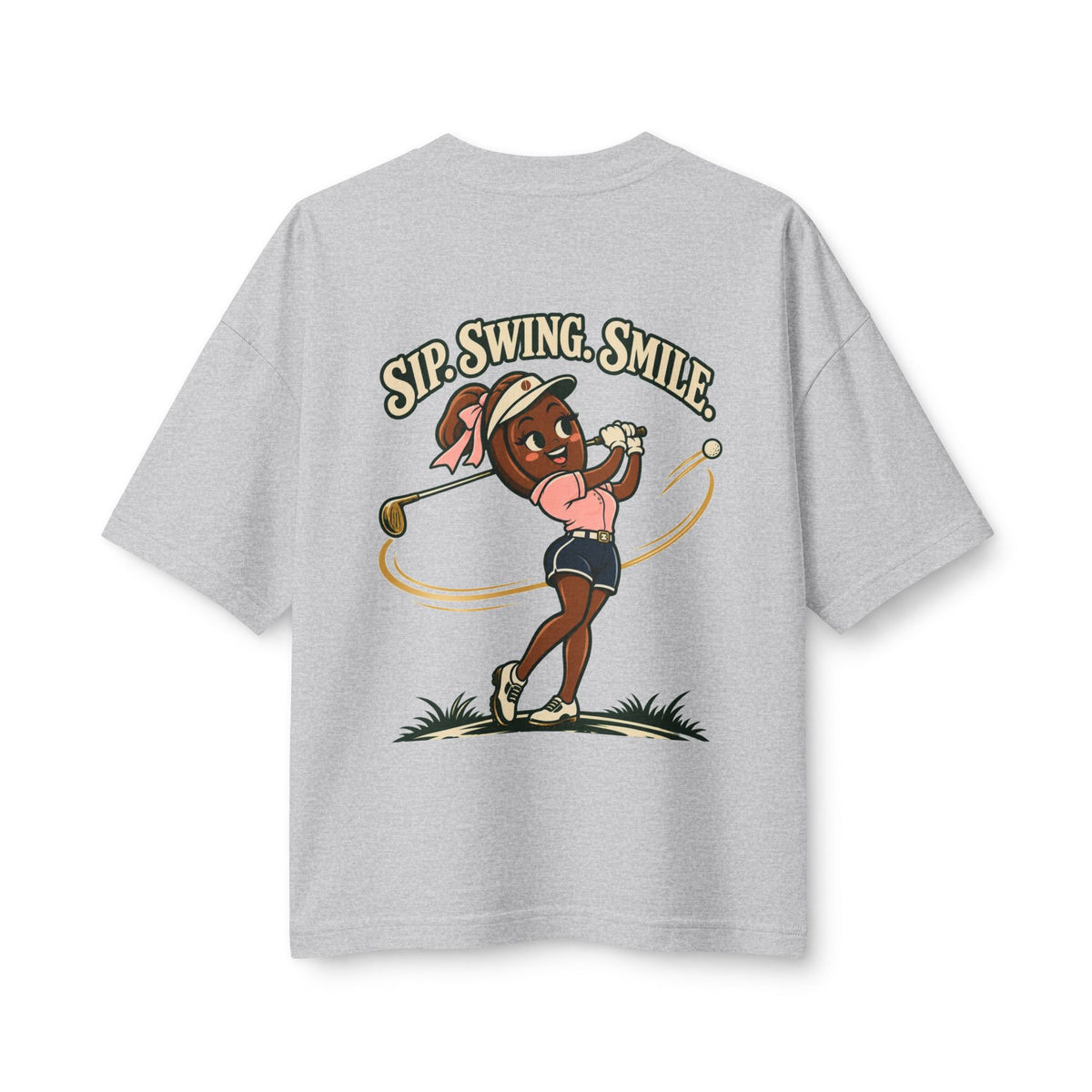 Sip. Swing. Smile. — Women's Heavyweight Tee