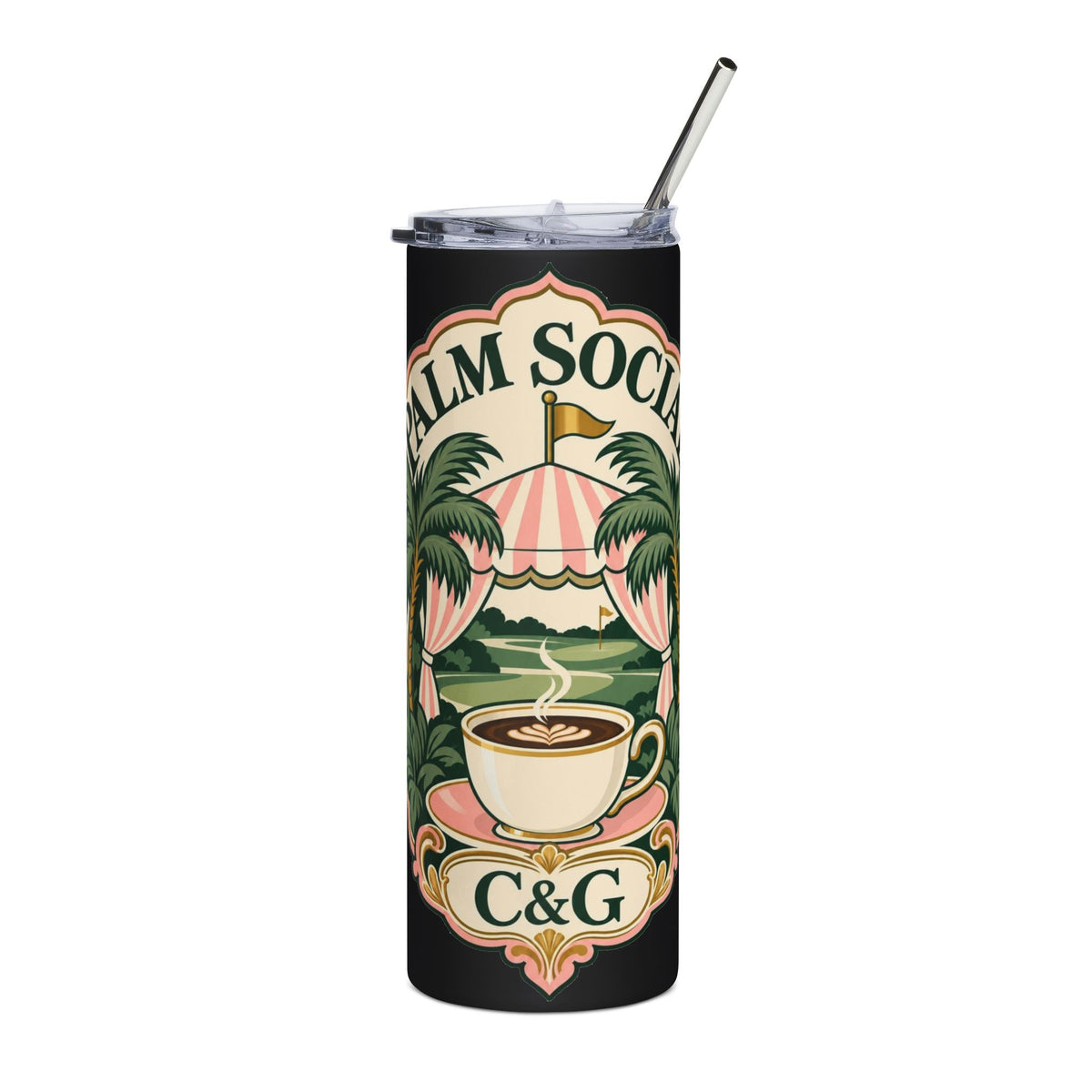 Palm Social — Women's 20oz Stainless Steel Tumbler