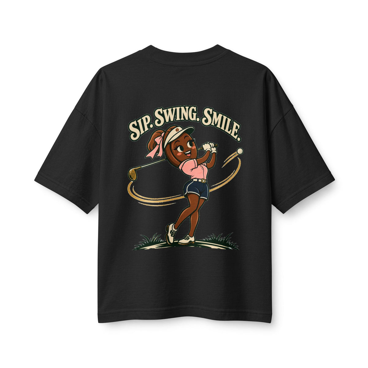 Sip. Swing. Smile. — Women's Heavyweight Tee