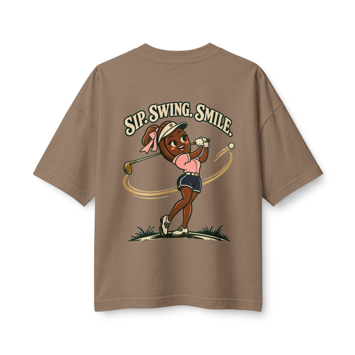 Sip. Swing. Smile. — Women's Heavyweight Tee