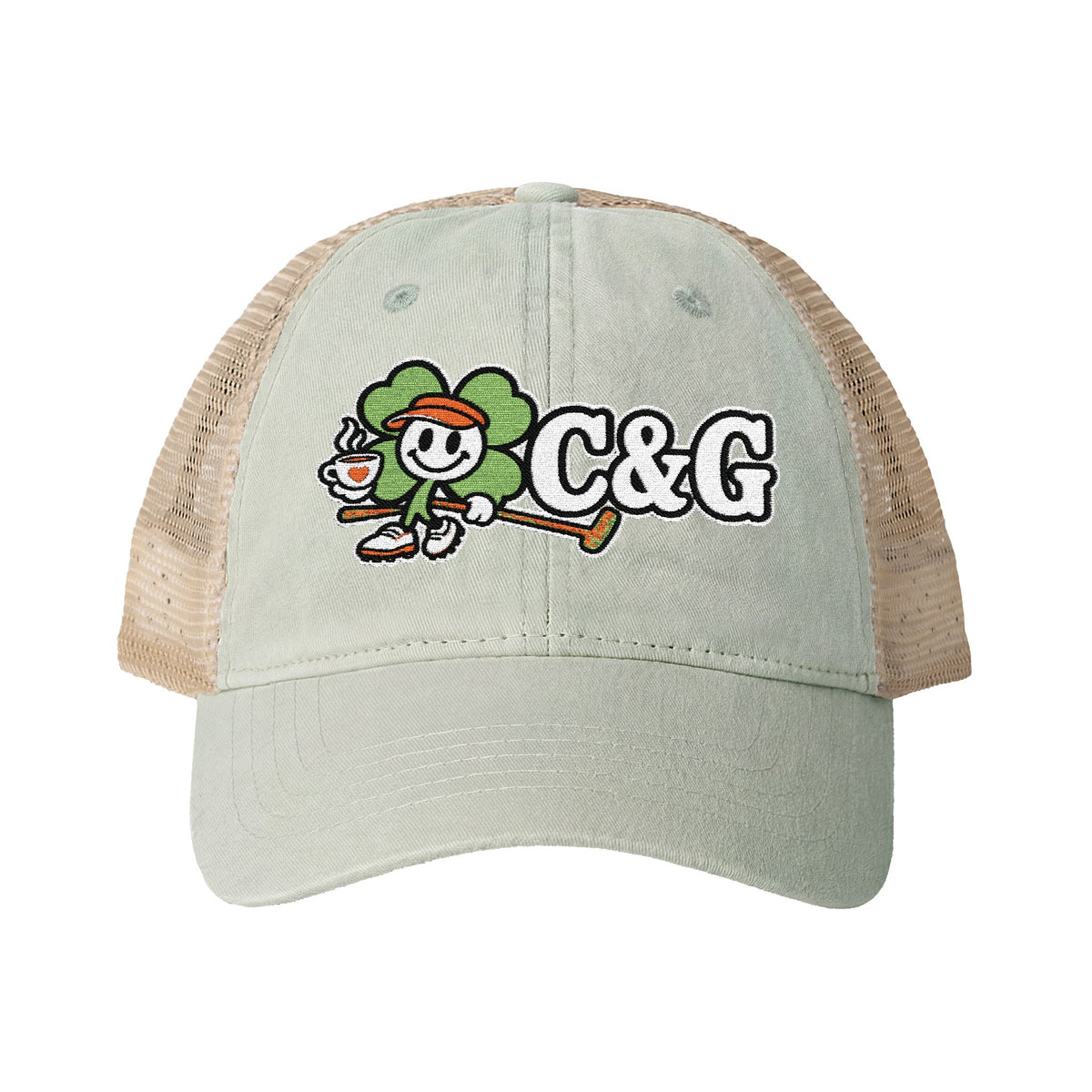 Lucky Latte — Women's Washed Mesh-Back Cap