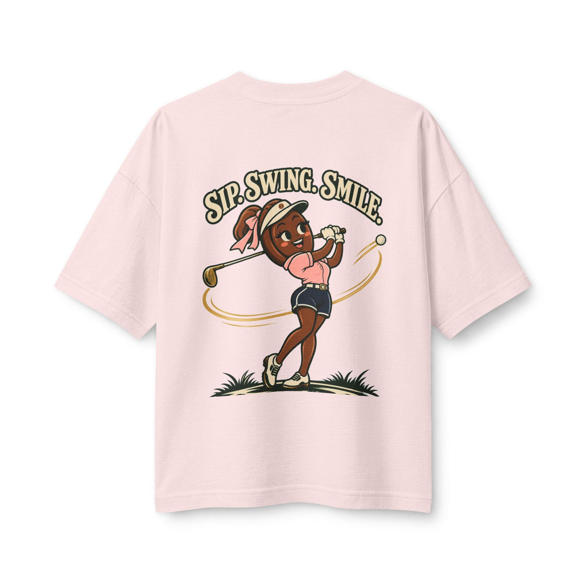 Sip. Swing. Smile. — Women's Heavyweight Tee
