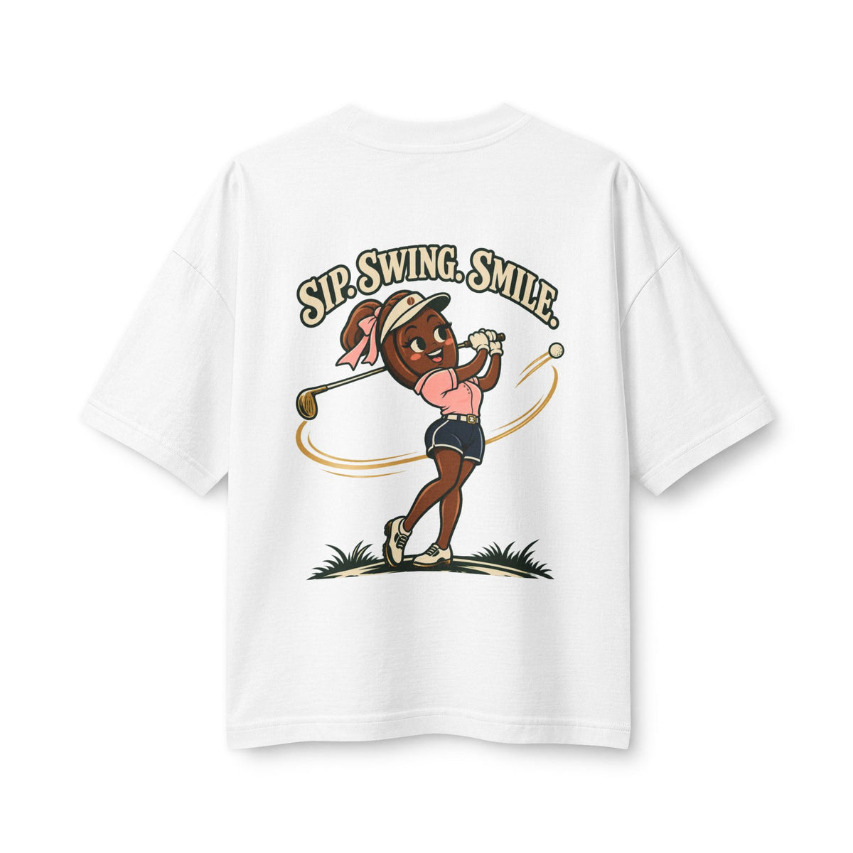 Sip. Swing. Smile. — Women's Heavyweight Tee