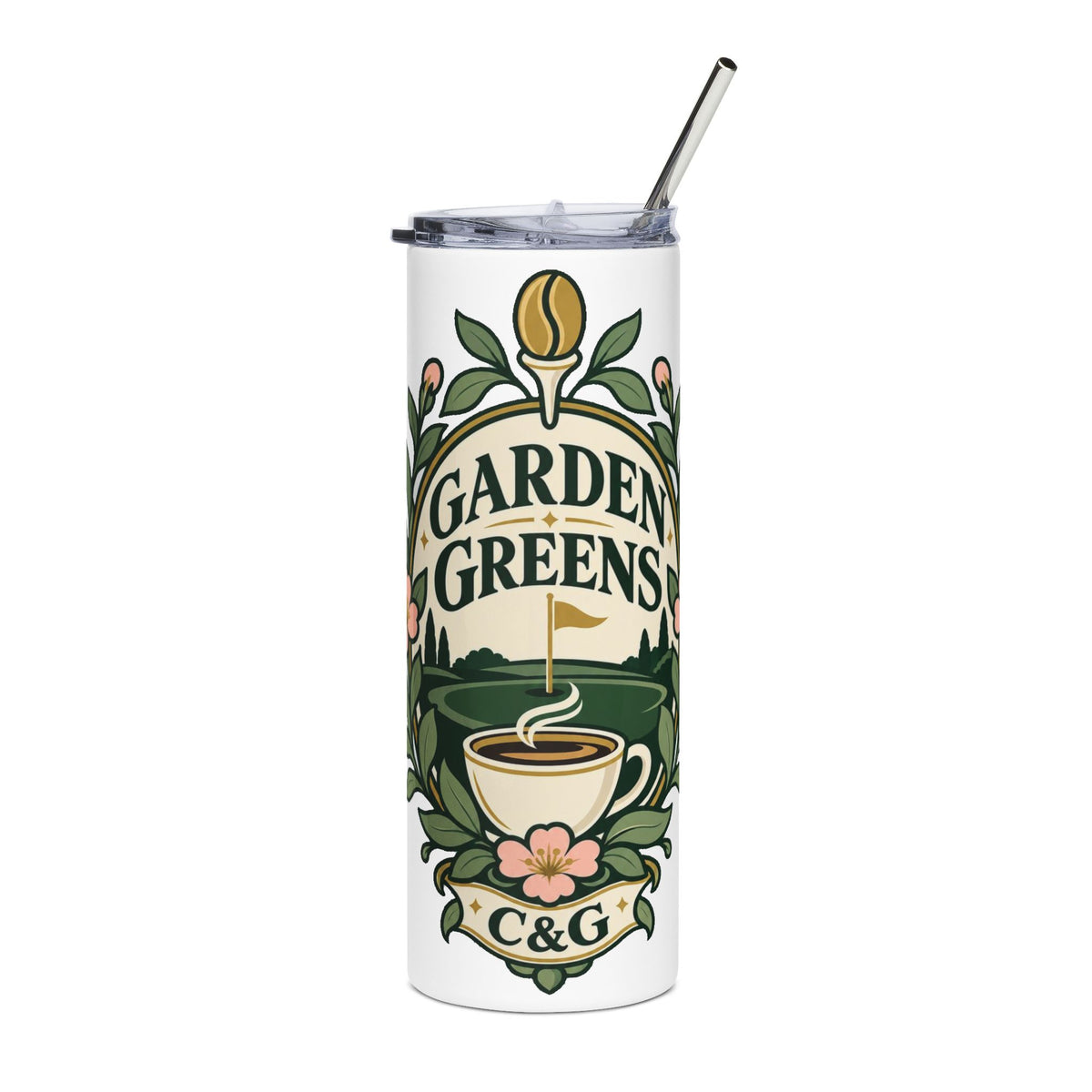 Garden Greens — Women's 20oz Stainless Steel Tumbler