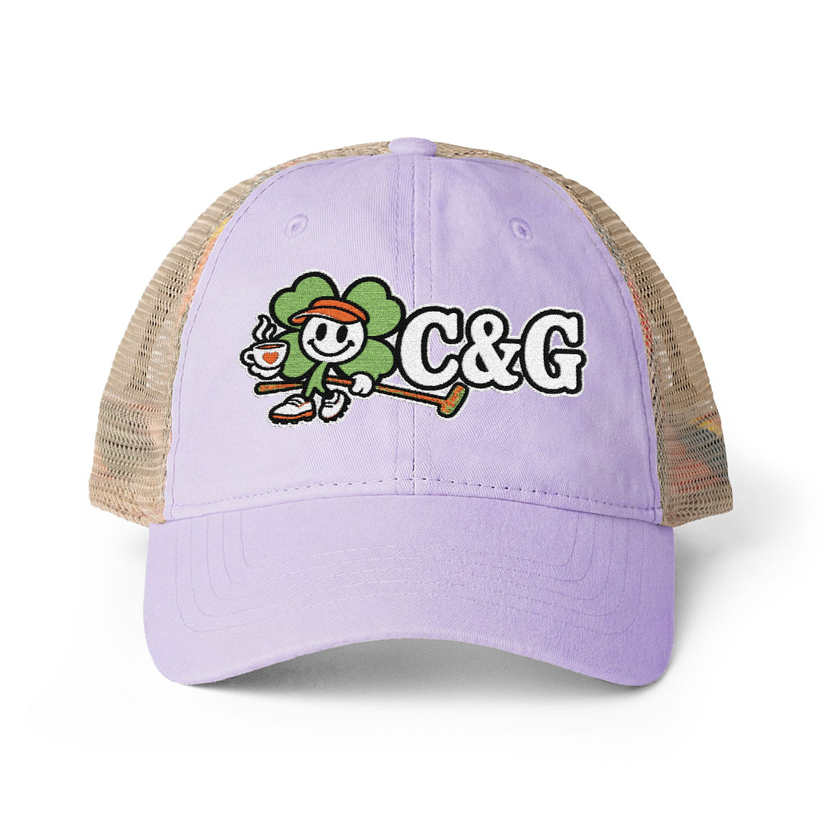 Lucky Latte — Women's Washed Mesh-Back Cap