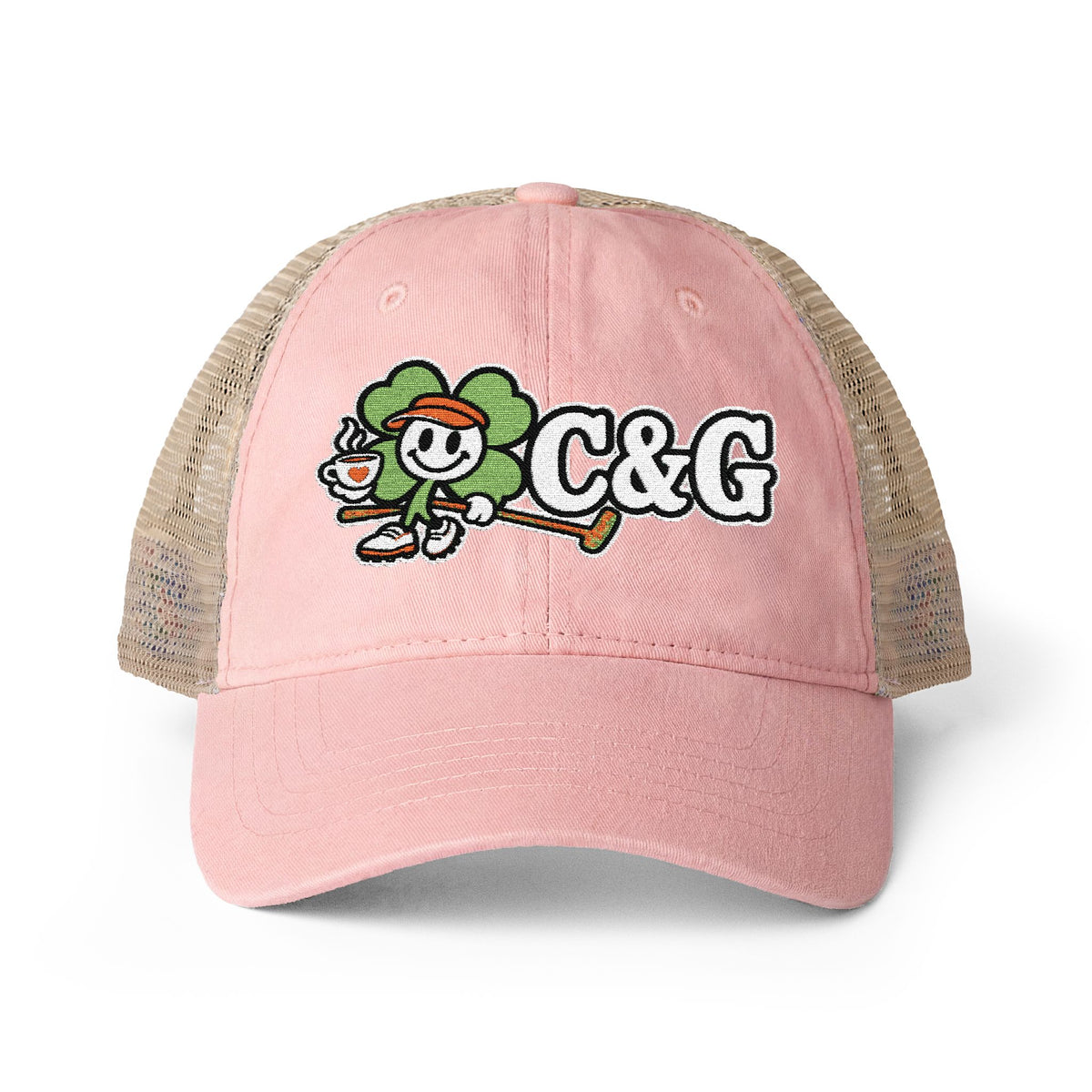 Lucky Latte — Women's Washed Mesh-Back Cap
