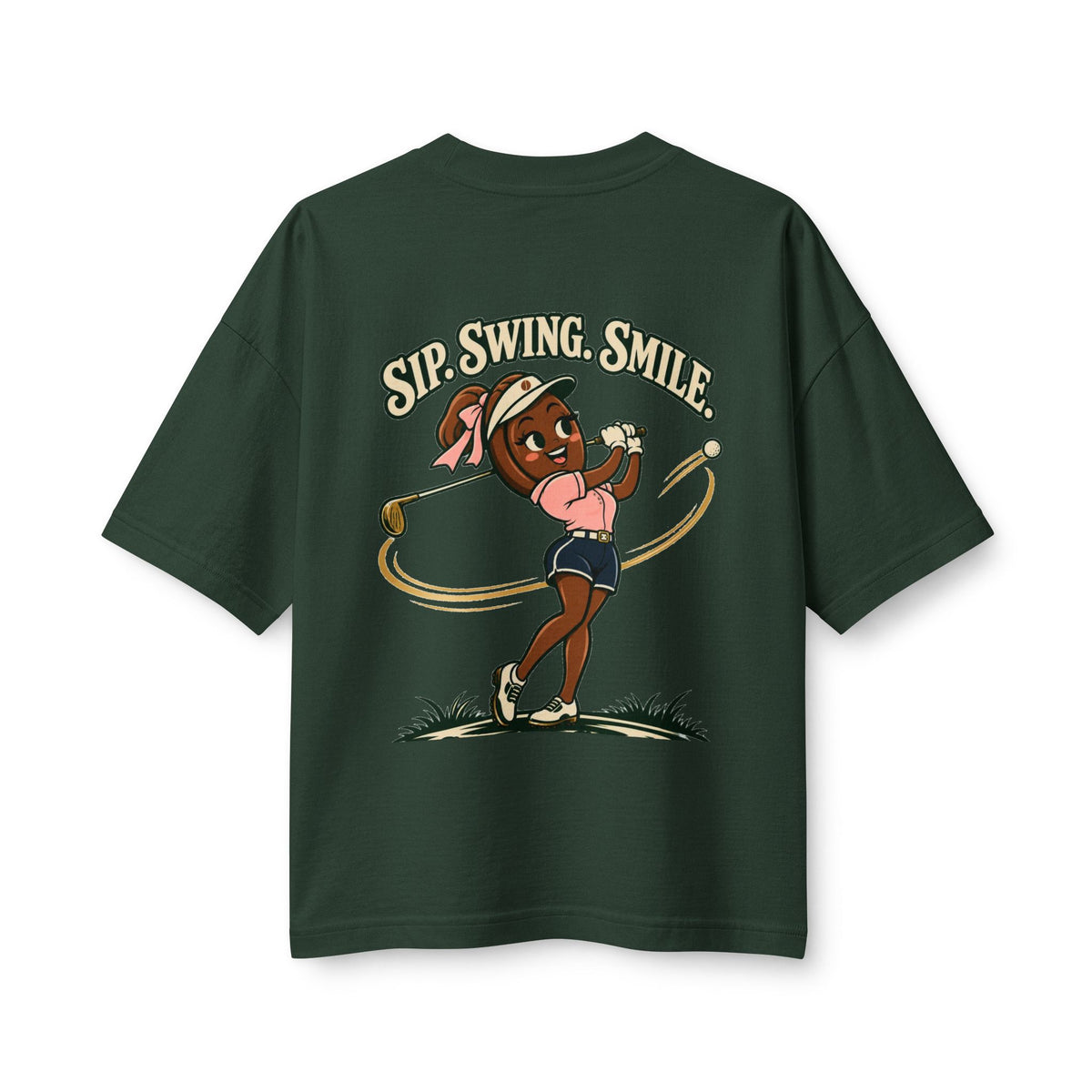 Sip. Swing. Smile. — Women's Heavyweight Tee
