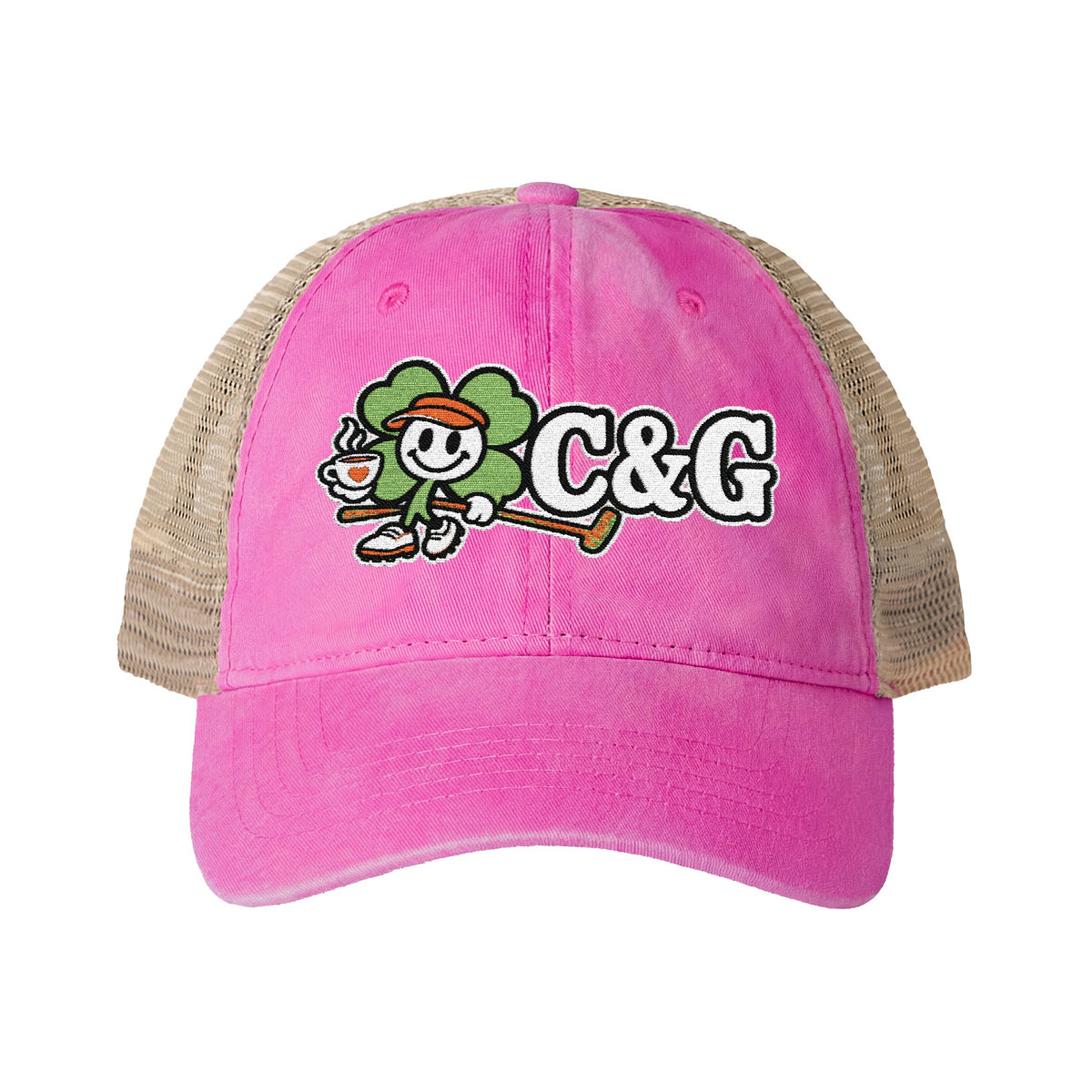 Lucky Latte — Women's Washed Mesh-Back Cap